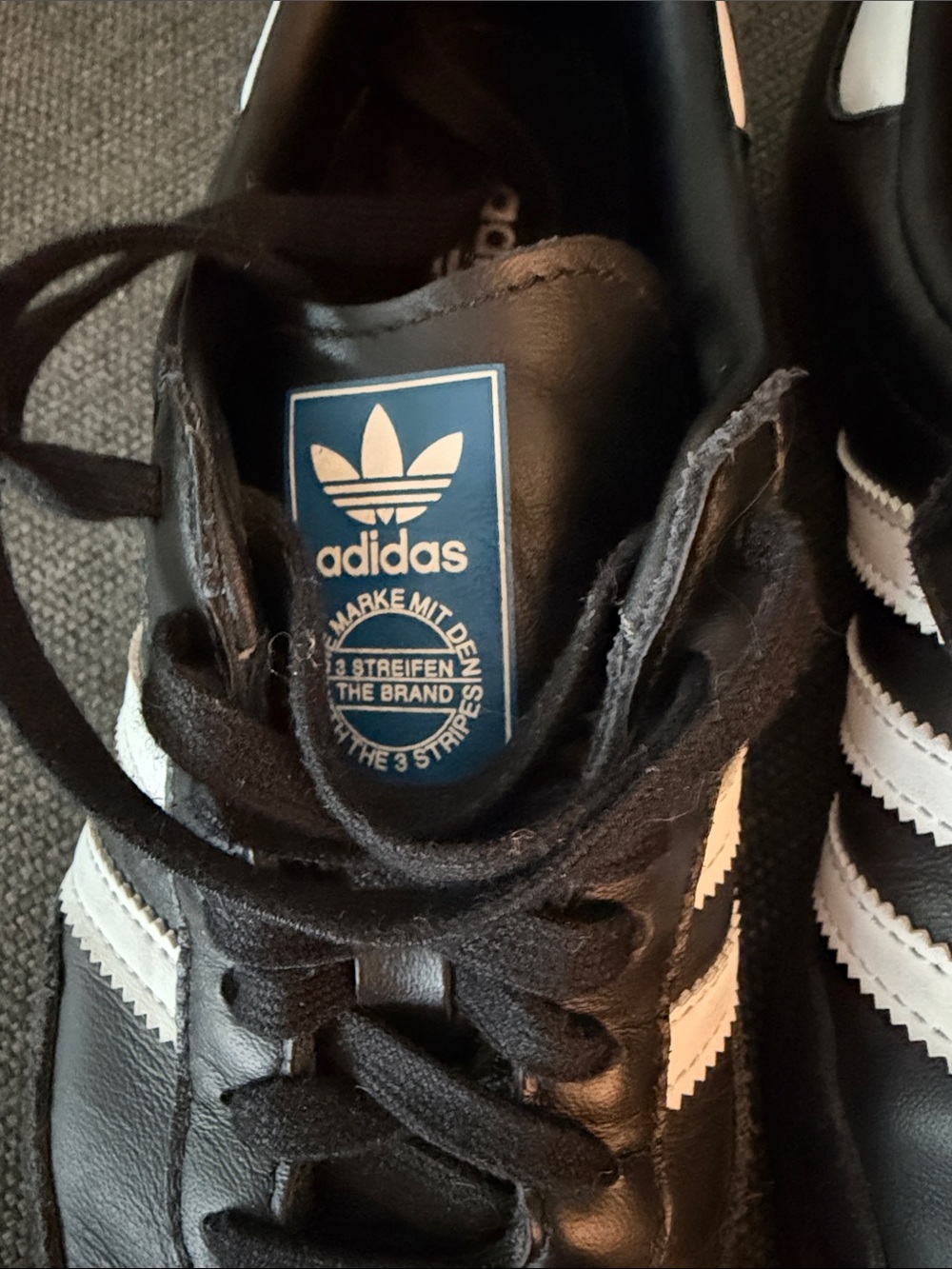 adidas Black and White Samba Classic Sneakers - Picture 2 of 6